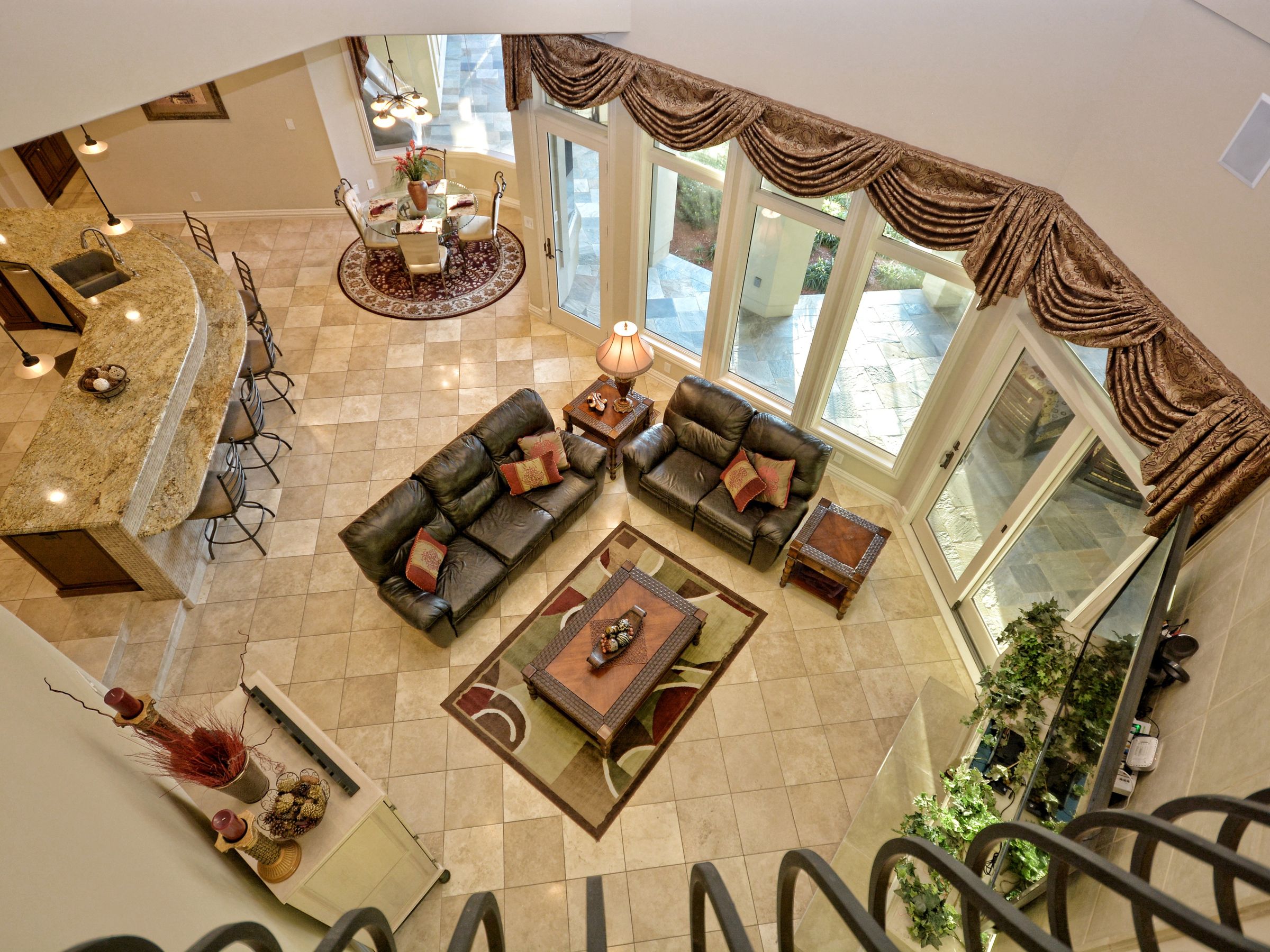 Family room from above